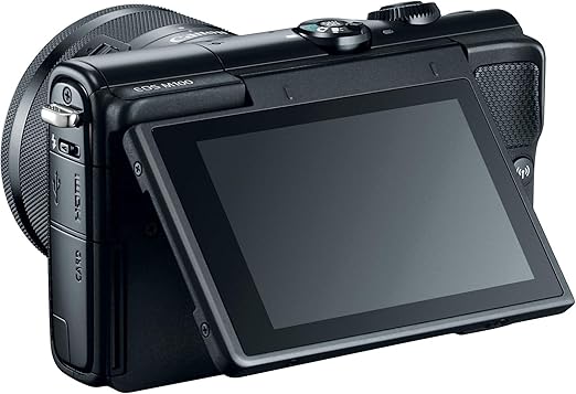 Canon Câmera sem espelho EOS M100 com lente de 15 a 45 mm - Wi-Fi, Bluetooth e NFC (preta)