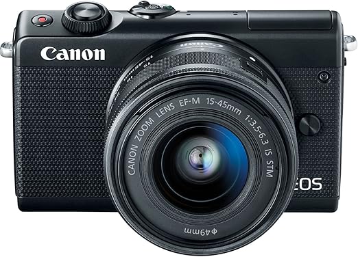 Canon Câmera sem espelho EOS M100 com lente de 15 a 45 mm - Wi-Fi, Bluetooth e NFC (preta)