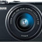 Canon Câmera sem espelho EOS M100 com lente de 15 a 45 mm - Wi-Fi, Bluetooth e NFC (preta)