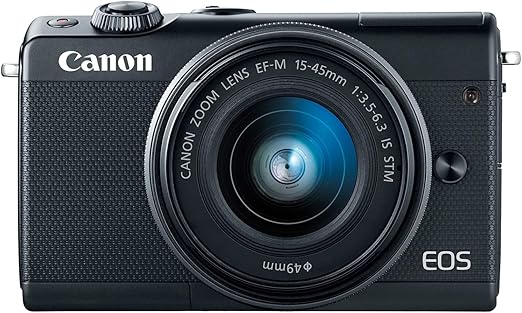 Canon Câmera sem espelho EOS M100 com lente de 15 a 45 mm - Wi-Fi, Bluetooth e NFC (preta)